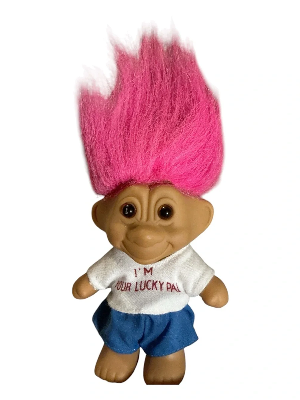 Pink-Haired Troll Doll Plush Figure - I’m Your Lucky Pal